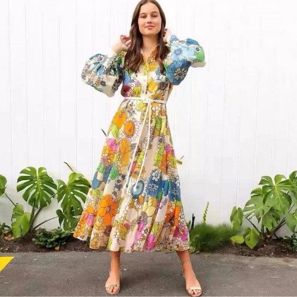 Alemais Farrah Tiered Shirt Dress - Picture 2 of 14